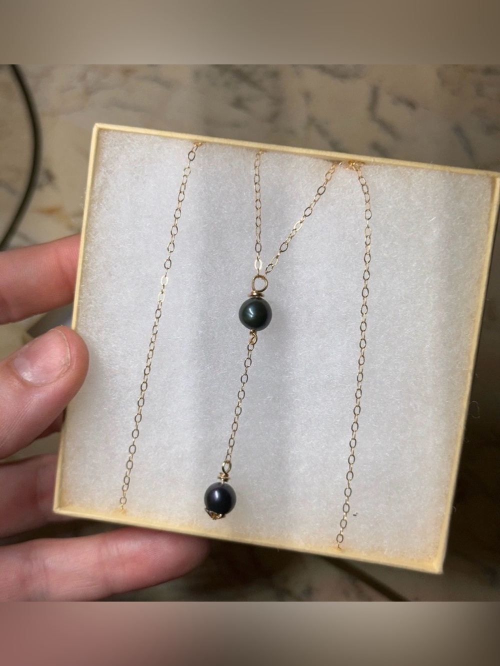 gold V-Necklace ‼️HANDMADE‼️ - Picture 7 of 8
